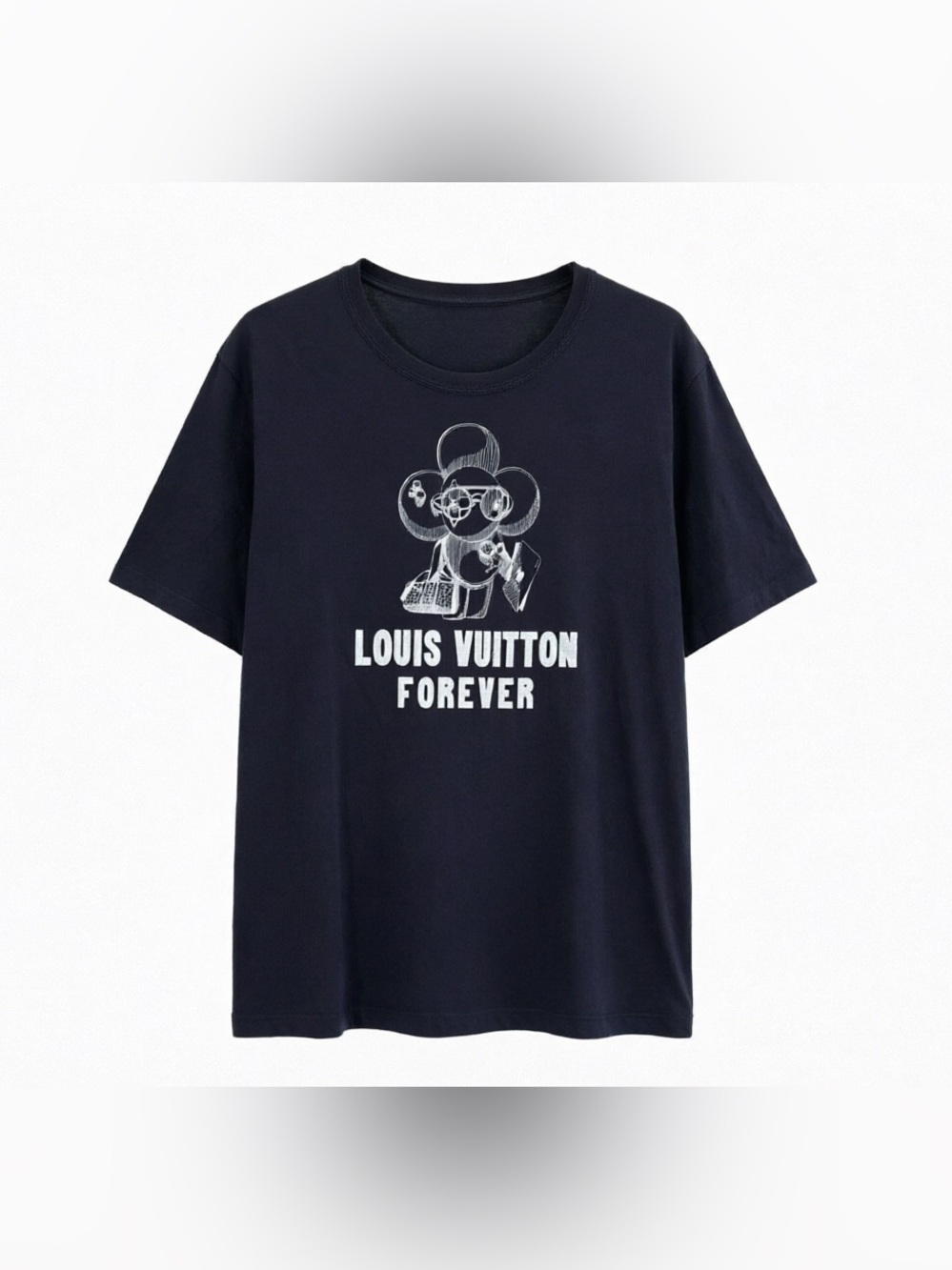 🚩steal Louis Vuitton  Tee with Gold Logo